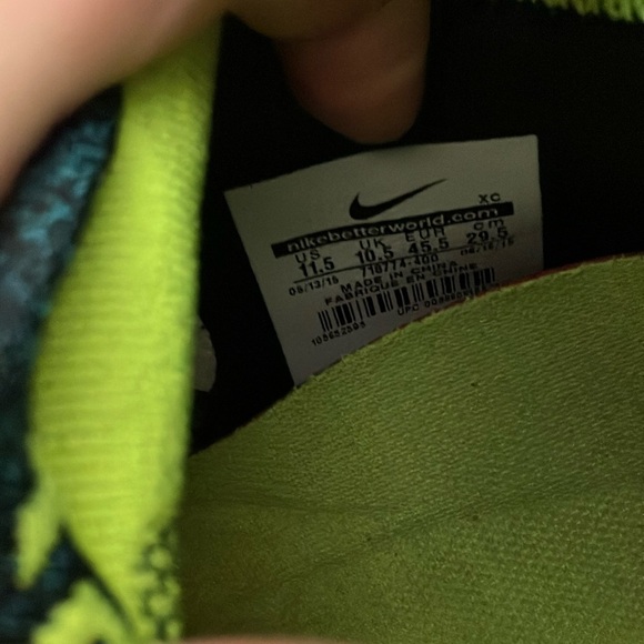 Nike Mercurial X Teal and Black Indoor Soccer Sneakers Shoes - Picture 6 of 6